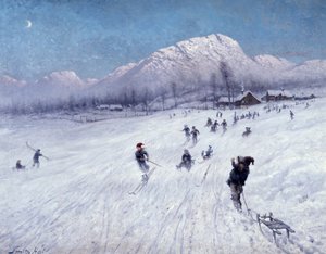Winter Afternoon under Ulriken (Bergen) by Frithjof Smith Hald