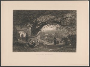 Village Scene with Inhabitants in Sunday Clothes