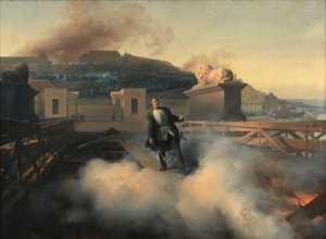 Colonel Alnock on the Budapest Chain Bridge