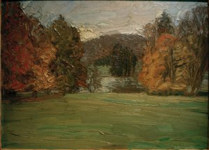 Park in Autumn near Weimar by Fritz Mackensen