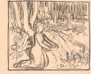 There it is! she cried and stretched out her hand... by Fritz Syberg
