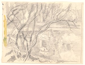 A Lake with Four Swans by Fritz Syberg