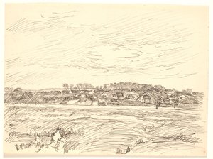 Landscape with Village by Fritz Syberg