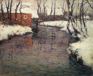 A Winter River Landscape