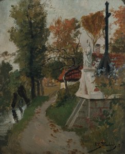 Altar and Cross by the Country Road in Normandie, ca 1900 by Fritz Thaulow