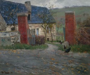 Entrance to Farm by Fritz Thaulow