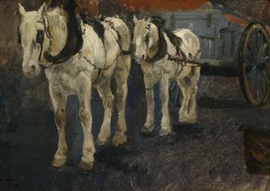 Hester / Horses, ca 1902 by Fritz Thaulow