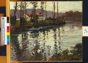 River Landscape with Ducks