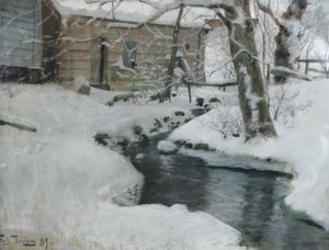 Winter on the Isle of Stord by Fritz Thaulow
