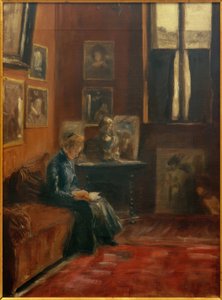 The Reader in the Studio in the Starnberg House by Fritz von Uhde