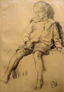 Seated Boy with Bare Legs