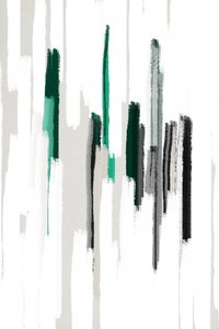 Vertical Green Brushstrokes
