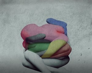 Colorful Abstract Embrace by Fuyuki Hattori