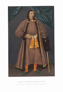 Boyar Clothing of the XVII century. Afanasiy Kirillovich Naryshkin (From the Antiquities of ...) by Fyodor Grigoryevich Solntsev