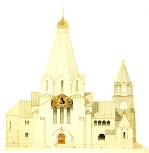 Design for the church of Balakovo by Fyodor Shekhtel