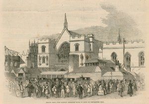 Palace Yard, the Railway Committee Rooms in front of Westminster Hall by G.F. Sargent
