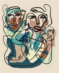 Abstract Human Connection