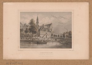 View of the Westerkerk in Amsterdam from the Keizersgracht (Amsterdam, Westerkerk Keizersgracht) by G. Hess