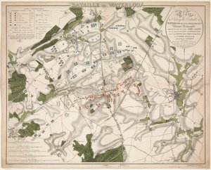 Map of the Battle of Waterloo, 1815 by G. Jacowick