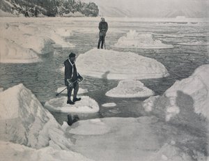 Campbell and Priestley Afloat on Pancake Ice