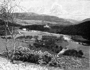 Balmoral Castle from Craig Nordie, Scotland