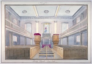 Interior View of the East End of Holy Trinity Church, Newington, Southwark, London, 1826 by G Yates