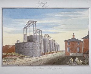 View of Gas Works in Pocock Street, Southwark, London by G Yates