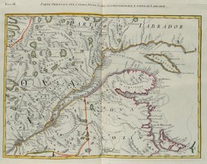 Eastern Part of Canada, Northern Nova Scotia and Part of Labrador, Engraving by G. Zuliani