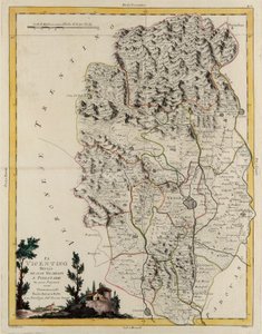 Land area of the State of the Veneto, engraving by G. Zuliani from 