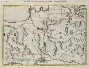 The Western Part of New France or Canada, Engraving by G. Zuliani