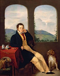 Portrait of Franz Schubert by Gabor Melegh
