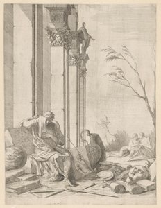 Mourning philosopher at the tomb of Alexander the Great by Gabriel Ehinger