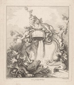 Fountain with panther (series title) by Gabriel Huquier