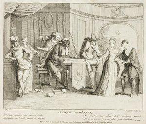 Plate from Book of Comic Scenes by Gabriel Huquier