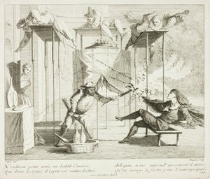 Plate from Book of Comic Scenes by Gabriel Huquier