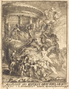 Allegory of Marriages Made by the City of Paris at the Birth of the Duke of Burgundy by Gabriel Jacques de Saint Aubin