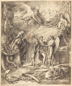 Allegory on the Marriage of the Count of Provence by Gabriel Jacques de Saint Aubin