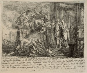 Allegory on the Convalescence of the Dauphin by Gabriel Jacques de Saint Aubin