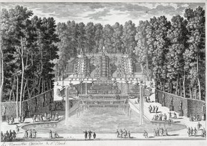 The new waterfalls at the gardens of St Cloud (by Ours) - by Perelle, late 17th century by Gabriel Perelle