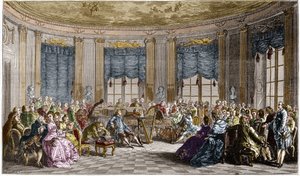 A music concert given by Madame la Comtesse de Saint Brisson - engraved by Duclos after Saint Aubin