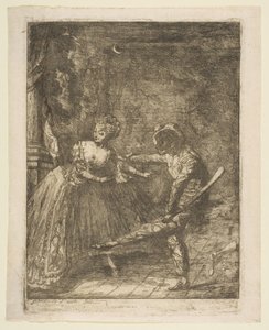 Le Theatre Italien by Gabriel de Saint Aubin