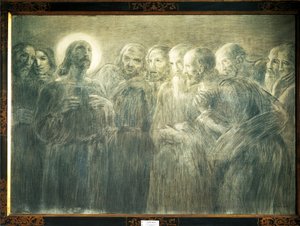 Christ among Apostles by Gaetano Previati
