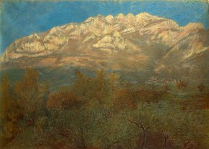 Mount Resegone by Gaetano Previati