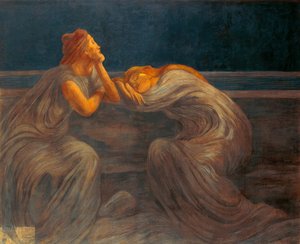Nocturne, 1908, by Gaetano Previati (1852–1920) by Gaetano Previati