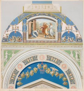 Lunette and Vault Field with Abraham and the Three Angels by Gaetano Savorelli