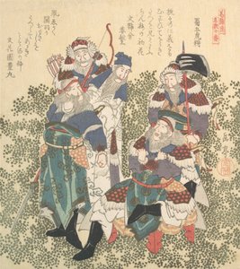 Five Great Soldiers of Shoku, 19th Century
