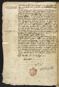 Letter by Galileo Galilei