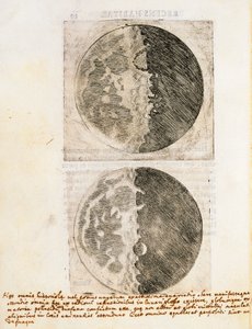 Starry Messenger with drawings of the phases and surface of the Moon by Galileo Galilei
