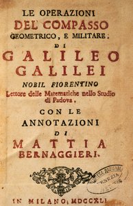 Title Page of Operations of the Geometric and Military Compass by Galileo Galilei