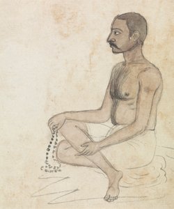Man with Prayer Beads by Gangaram Chintaman Tambat